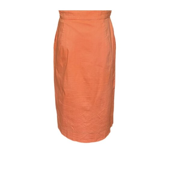 Lauren Ralph Lauren Cocktail Sleeveless Cotton Dress 8 Ruffle Sheath Mini V-Neck - Picture 7 of 10